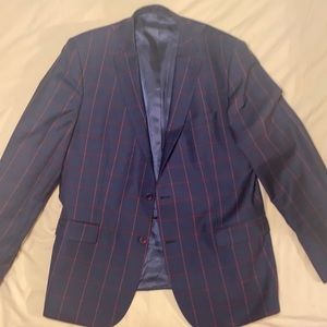 Maceoo sport coat, blue with red plaid. 44L